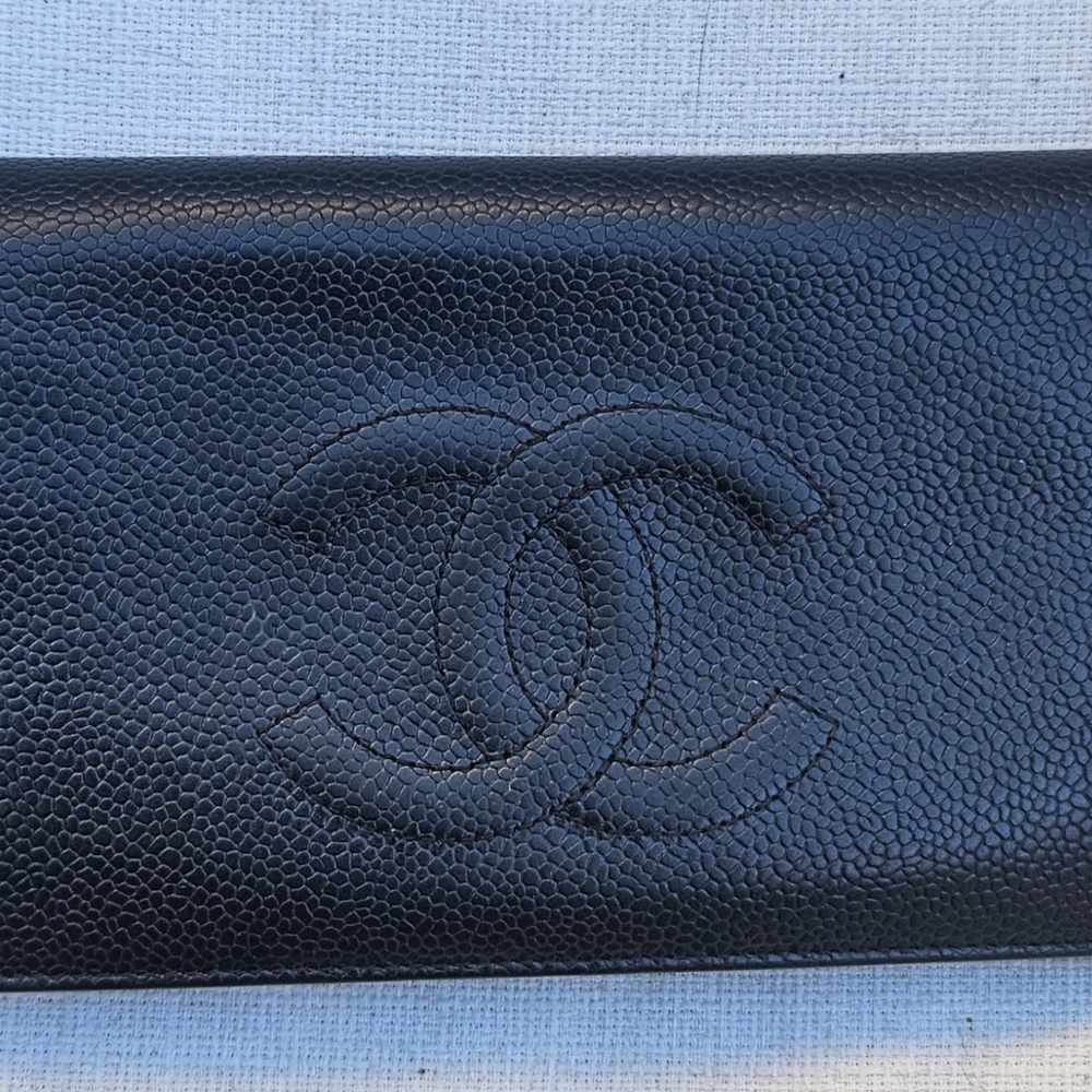 Chanel Black Caviar Leather Wallet (SOLD)